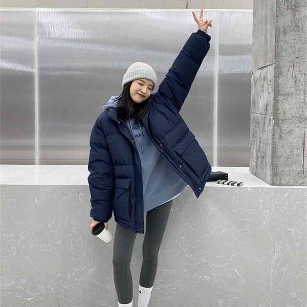 90 white duck down light jacket women's winter korean version loose and versatile temperament thickened short, Black